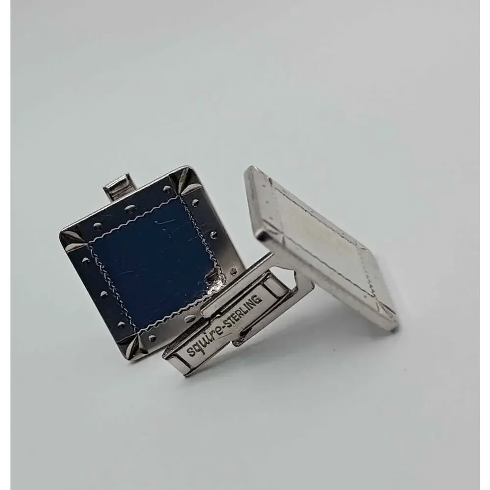 Vintage Sterling Silver Cufflinks – Signed Squire Sterling